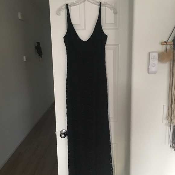 Sophie Sitbon Paris ♥️Long Black Crochet Mermaid Style Long Gorgeous Dress 38 - Picture 1 of 16